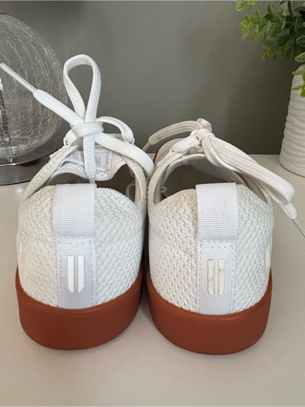 NOBULL Allday Knit Trainer White Gum Sole Sneakers Women’s 10.5 - Picture 5 of 8